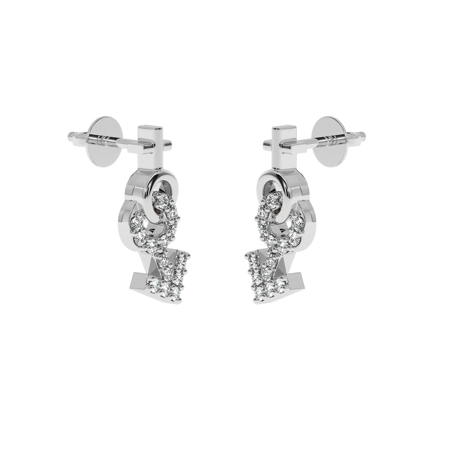 Buy Gender Symbol Diamond Earrings 0.14Ct | Solitairekart